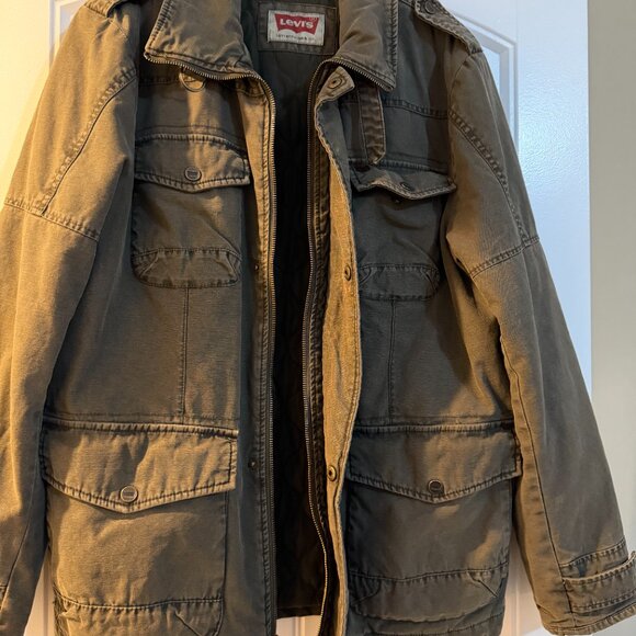 Levi's Men's Cargo/Utility Jacket (Army Green) - Picture 3 of 8
